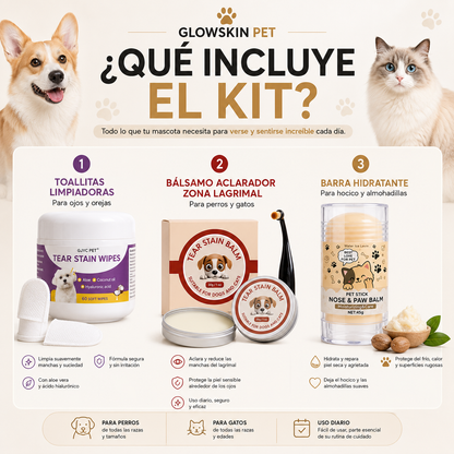 GlowSkin Pets - Kit de cuidado diario
