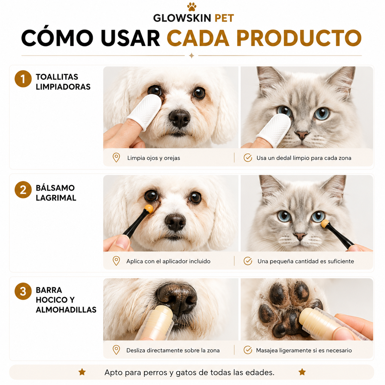 GlowSkin Pets - Kit de cuidado diario